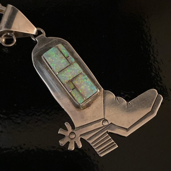 Sterling Silver Necklace J Lee Cowboy Boot - Picture 2 of 16